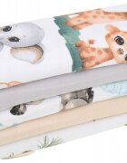 BabyMam Set 5 scutece multifunctionale pentru copii Jungle of Dreams 60 x 80 cm din bumbac tetra 100