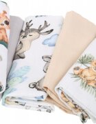 BabyMam Set 5 scutece multifunctionale pentru copii Jungle of Dreams 60 x 80 cm din bumbac tetra 100
