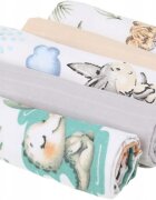 BabyMam Set 5 scutece multifunctionale pentru copii Jungle of Dreams 60 x 80 cm din bumbac tetra 100