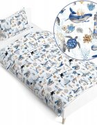 BabyMam Set lenjerie de pat cu 2 piese 140x200cm Blue Ocean