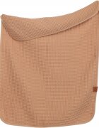 BabyMam Set paturica 77x57 cm si perna 25x30 cm pentru copii din 100 bumbac cu umplutura anti-alergenica design unic wafel cappuccino