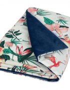 BABYMATEX Paturica bebelusi cu doua fete 75x100 cm Velvet Birds and Flowers 06