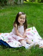 BABYMATEX Paturica bebelusi cu doua fete 75x100 cm Velvet Butterfly 02
