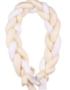 BABYMATEX Protectie laterala din bumbac Bumper impletit The Braid Beige 2 m inaltime 16 cm material exterior din bumbac satinat umplutura antialergica din fibre siliconateantialergica din fibre siliconate