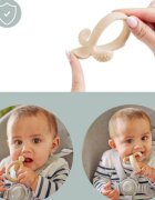 BABYMOOV Lingurita bebe 2 in 1 din silicon pentru diversificare si dentitie