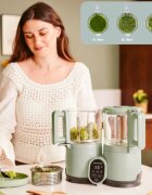 BABYMOOV Robot multifunctional Nutribaby Glass 4 in 1 din sticla si otel inoxidabil Celadon Green