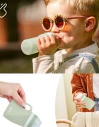 BABYMOOV Sticla ergonomica din silicon verde capacitate 150 ml