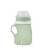 BABYMOOV Sticla ergonomica din silicon verde capacitate 150 ml