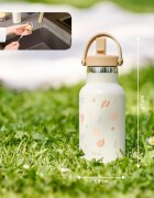 BABYMOOV Sticla termoizolanta din inox Little explorer animal print ivory