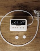 BABYONO Aspirator nazal electric pentru bebelusi si copii Soffio cu lumina LED reglabila functii muzicale 9 nivele de aspiratie 3 capete din silicon baterie 2600mAh recomandat de la nastere