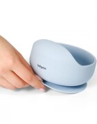 BABYONO Bol din silicon cu ventuza pentru copii albastru