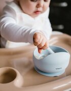 BABYONO Bol din silicon cu ventuza pentru copii albastru