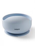 BABYONO Bol din silicon cu ventuza pentru copii albastru