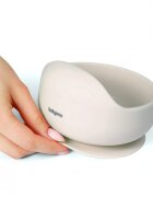 BABYONO Bol din silicon cu ventuza pentru copii crem