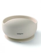 BABYONO Bol din silicon cu ventuza pentru copii crem