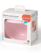 BABYONO Bol din silicon cu ventuza pentru copii roz