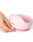 BABYONO Bol din silicon cu ventuza pentru copii roz