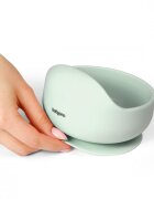 BABYONO Bol din silicon cu ventuza pentru copii verde