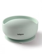 BABYONO Bol din silicon cu ventuza pentru copii verde