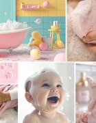 BABYONO Burete pentru baie copii Roz
