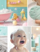 BABYONO Burete pentru baie copii Verde