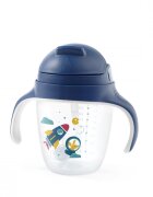 BABYONO Cana cu pai Baby Ono pentru copii 240 ml albastru