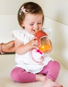BABYONO Cana cu pai Baby Ono pentru copii 240 ml maro