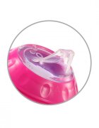 BABYONO Canita anti-varsare cu tetina adaptor moale 180 ml RozMov