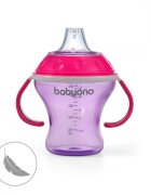 BABYONO Canita anti-varsare cu tetina adaptor moale 180 ml RozMov