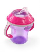 BABYONO Canita anti-varsare cu tetina adaptor moale 180 ml RozMov