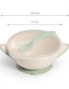 BABYONO Castron cu ventuza si lingura Baby Ono Verde deschis