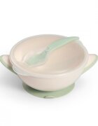 BABYONO Castron cu ventuza si lingura Baby Ono Verde deschis