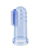 BABYONO Degetar din silicon Baby Ono albastru pentru masarea gingiilor