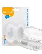 BABYONO Degetar din silicon Baby Ono pentru masarea gingiilor Transparent