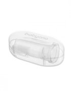 BABYONO Degetar din silicon Baby Ono pentru masarea gingiilor Transparent