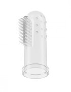 BABYONO Degetar din silicon Baby Ono pentru masarea gingiilor Transparent
