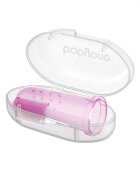 BABYONO Degetar din silicon Baby Ono roz pentru masarea gingiilor