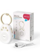BABYONO Dispozitiv portabil cu sunete albe pentru copii Piccolo cu 20 sunete linistitoare volum reglabil cronometru integrat maner flexibil cu fixare autonomie pana la 108 ore dimensiune 76x58x3 cm