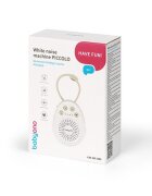 BABYONO Dispozitiv portabil cu sunete albe pentru copii Piccolo cu 20 sunete linistitoare volum reglabil cronometru integrat maner flexibil cu fixare autonomie pana la 108 ore dimensiune 76x58x3 cm