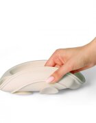 BABYONO Farfurie din silicon cu ventuza pentru copii crem