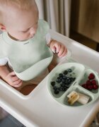 BABYONO Farfurie din silicon cu ventuza pentru copii verde