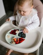 BABYONO Farfurie din silicon cu ventuza pentru copii verde