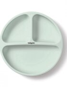 BABYONO Farfurie din silicon cu ventuza pentru copii verde