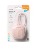 BABYONO Husa de protectie din silicon Roz pentru suzeta