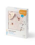 BABYONO Paturica din muselina premium pentru bebelusi Crem 75x100 cm bumbac natural 4 straturi model delicat