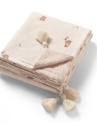BABYONO Paturica din muselina premium pentru bebelusi Crem 75x100 cm bumbac natural 4 straturi model delicat