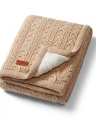 BABYONO Paturica pentru copii Bej din bumbac cu polar 75x100 cm