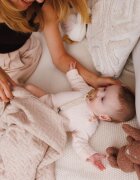 BABYONO Paturica pentru copii Bej din lana merinos