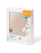 BABYONO Paturica pentru copii Bej tricotata din bumbac organic 100x75 cm