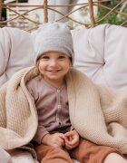 BABYONO Paturica pentru copii Crem din bumbac cu polar 75x100 cm